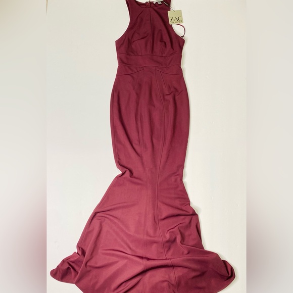 Zac Posen Dresses & Skirts - Zac Posen Red Wine Mermaid Tulip Gown Dress Size 2 NWT